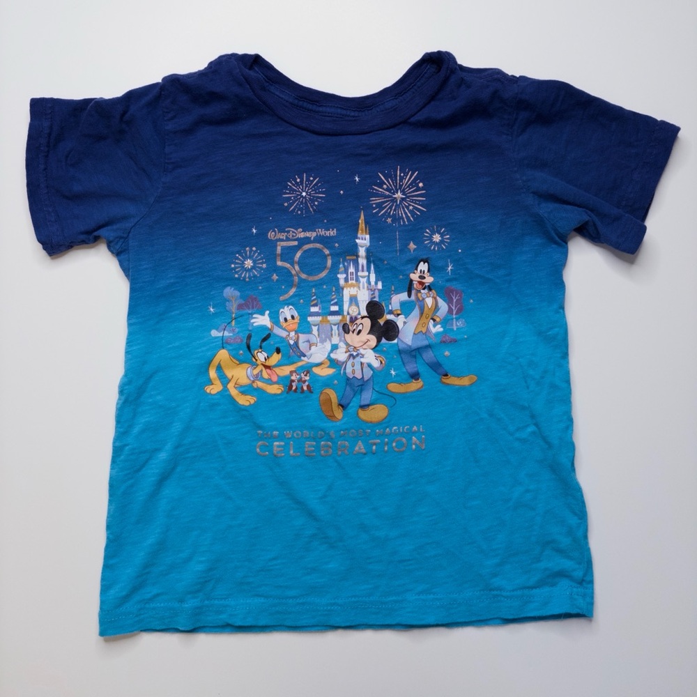 Official Walt Disney World 50th Anniversary Celebration Ombre Kids Size Small